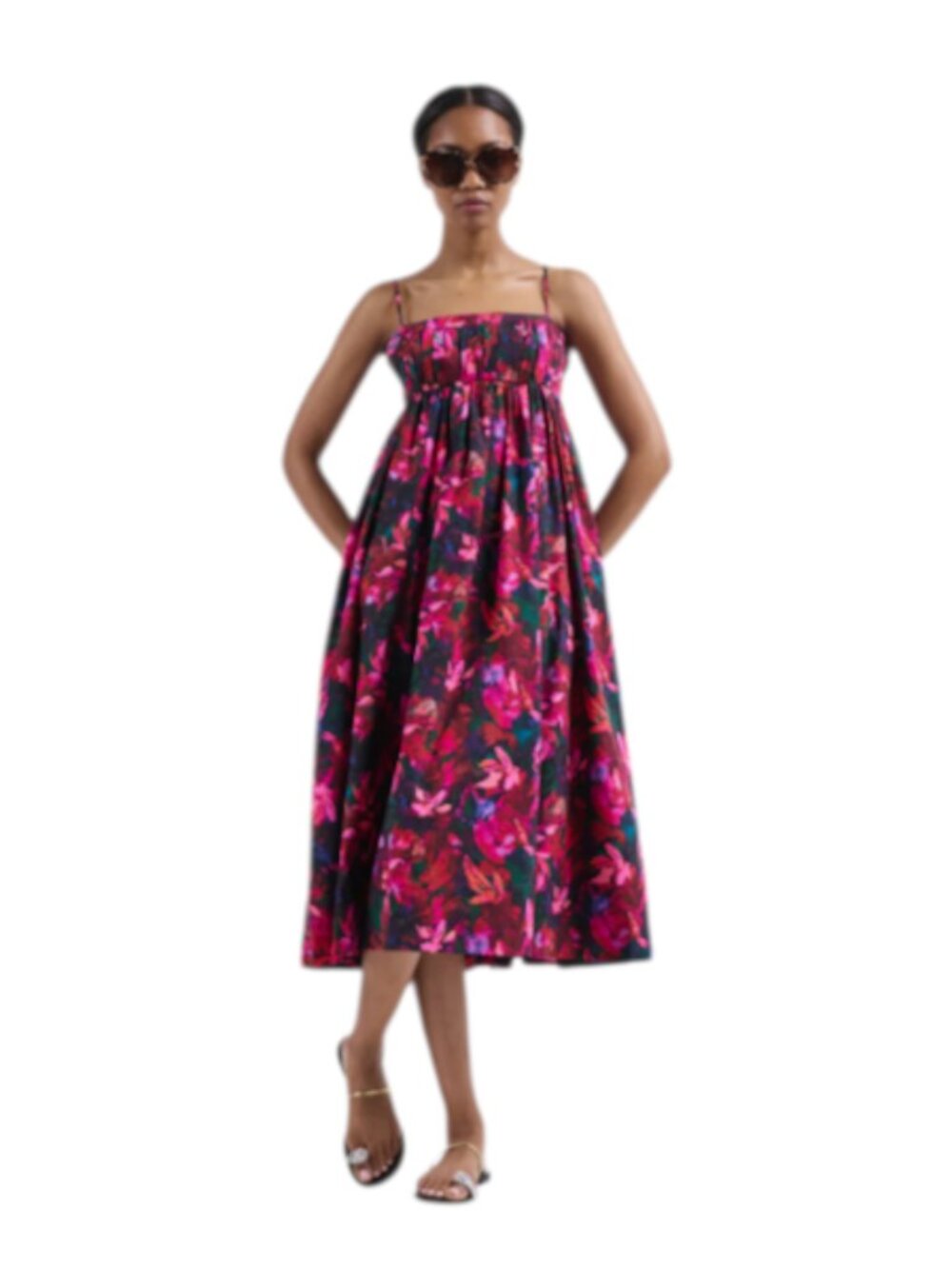 NEW ULLA JOHNSON Lucille Floral Midi Dress